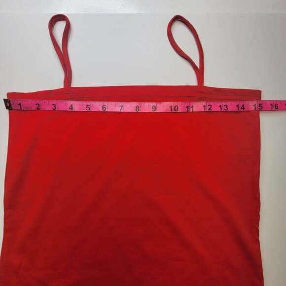 RED Spaghetti Strap Camisole Red Tank Top - New Without Tags- One Size - Picture 6 of 10